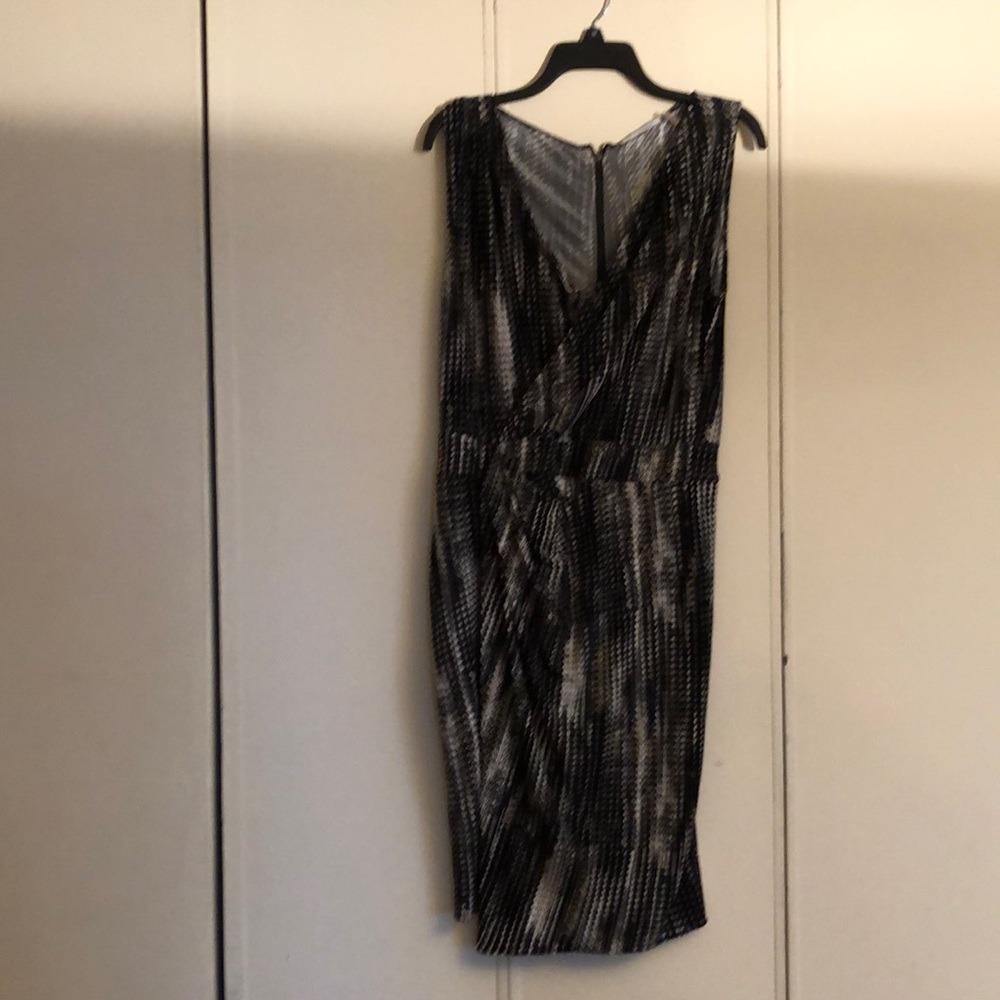 Ruched print dress